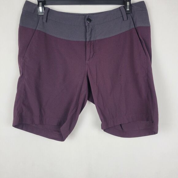 Lululemon 9" Union Shorts Mens 38 Maroon Gray Chambray Performance Chino - Picture 1 of 9